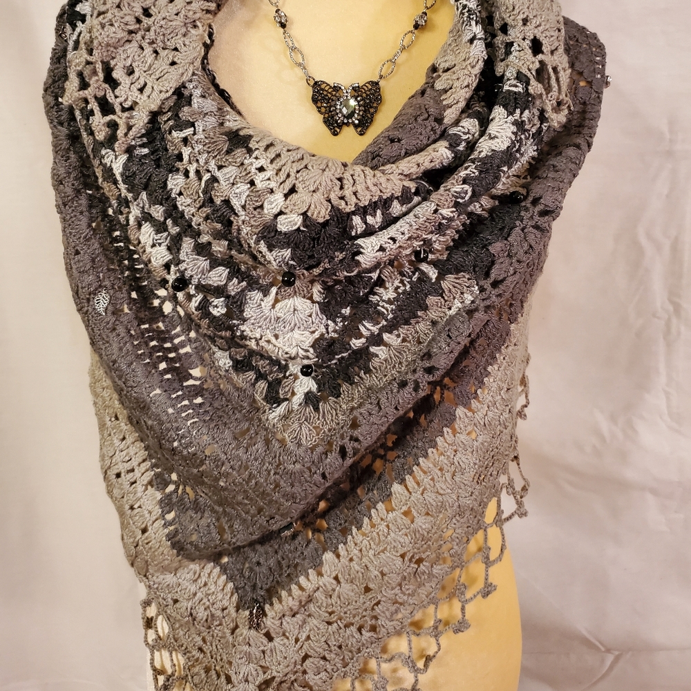 Handwoven women's Crochet Shawl!